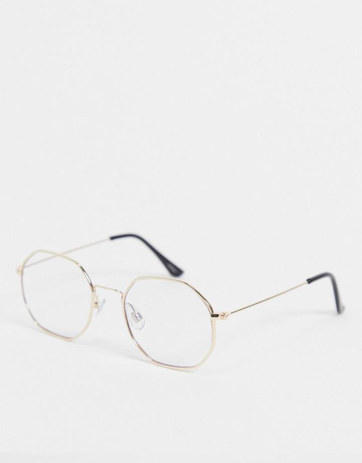 Madein. Clear Lens Anti Blue Light Glasses-gold