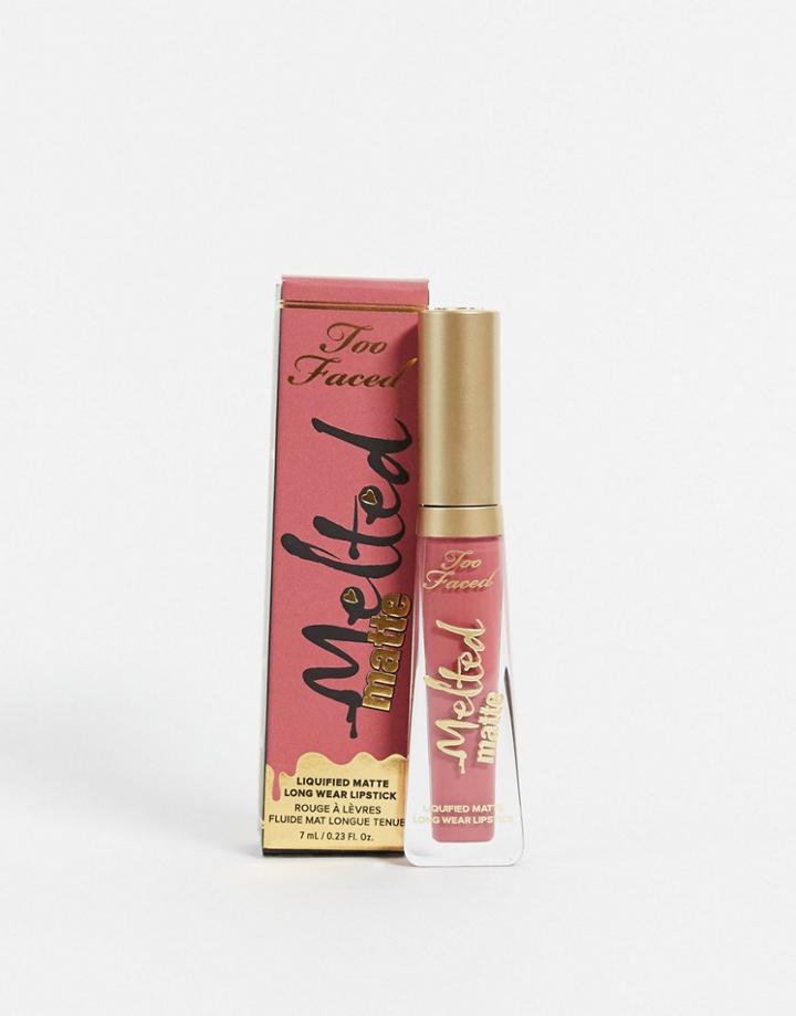 Too Faced Melted Matte Liquified Longwear Lipstick - Into You-pink
