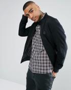 Pretty Green Cotton Harrington Jacket With Printed Paisley Lining In Black - Black