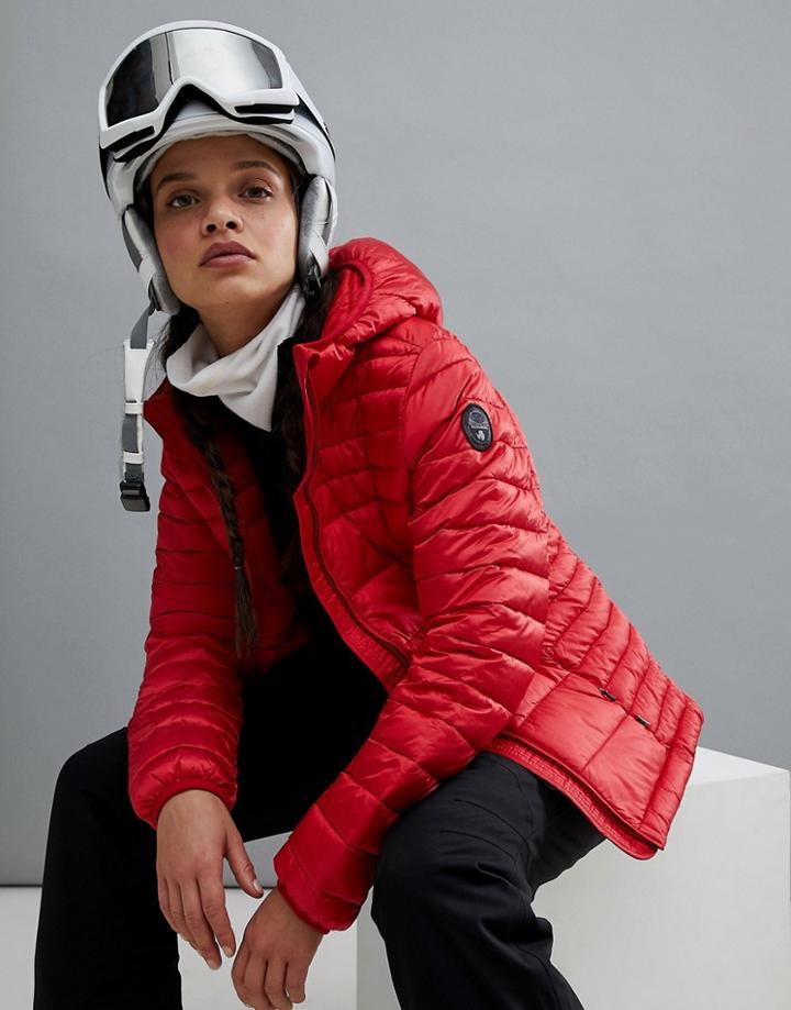 Napapijri Aerons Hooded Jacket In Red - Red