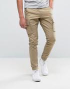 Only & Sons Cargo Pant In Skinny Fit - Beige