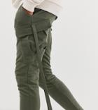 Asos Design Tall Skinny Sweatpants With Cargo Pockets And Strapping In Khaki