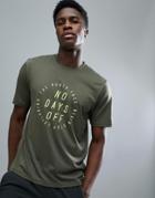 The North Face Mountain Athletics Running T-shirt No Days Off Print In Green Marl - Green