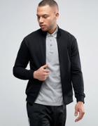 Armani Jeans Zipthru Sweat Jacket Regular Fit In Black - Black