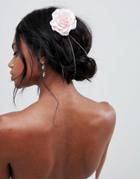 Asos Design Floral Back Hair Chain - Gold