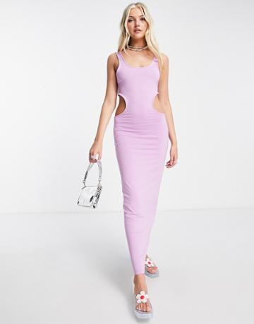 Weekday Lina Cut Out Dress In Pink