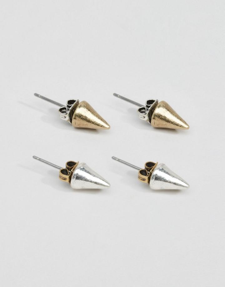 Classics 77 Burnished Stud Earrings In 2 Pack - Multi