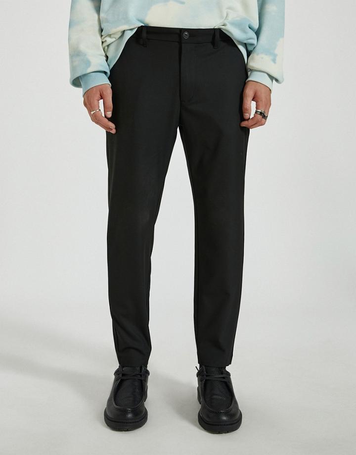 Pull & Bear Balloon Fit Pants In Black
