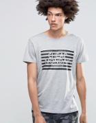 Cheap Monday Standard T-shirt Stripe Logo Gray - Gray