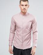 Selected Homme Slim Grandad Shirt - Pink