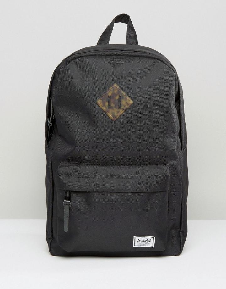 Herschel Supply Co Heritage Mid Volume Backpack With Tortoise - Black
