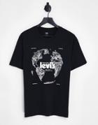 Levi's T-shirt With Planet Chest Print In Black