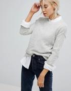 New Look Longline Sweater - Gray