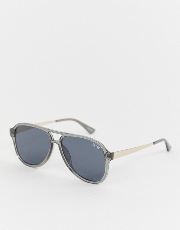 Quay Australia Aviator Sunglasses - Gray