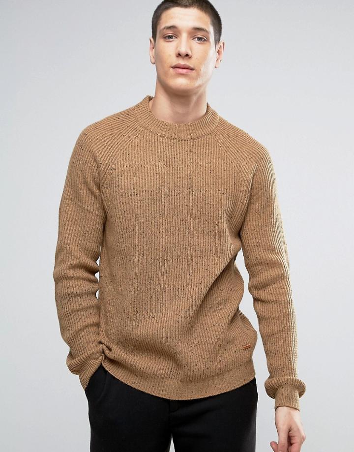Jack & Jones Crew Neck Knit Sweater - Tan