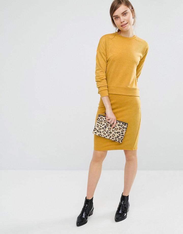 Vero Moda Jersey Pencil Skirt - Yellow