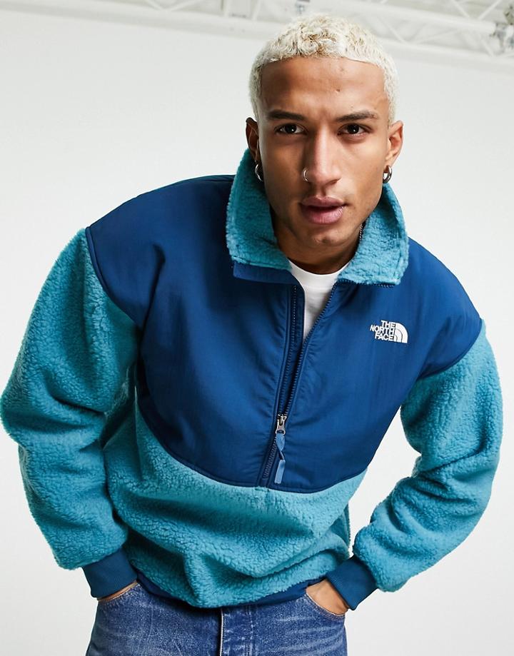 The North Face Platte Sherpa 1/4 Fleece In Blue-blues