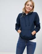 Brave Soul Clarence Hoody With Pouch Pocket - Navy