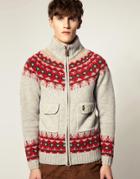 Luke 1977 Arctic Pattern Cardigan - Gray