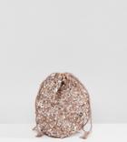 Maya Allover Sequin Oversized Coin Purse - Brown
