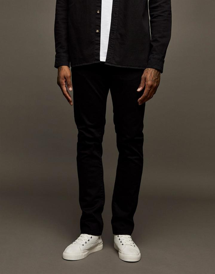 Topman Stretch Slim Jeans In Black