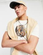 Pretty Green Speaker Wall Print T-shirt In White-neutral