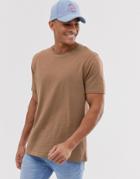 Asos Design Relaxed T-shirt With Crew Neck In Brown - Brown