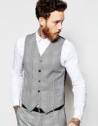 Feraud Large Prince Of Wales Check Vest - Black