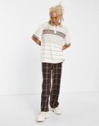 Kickers Logo Stripe Knit Polo In Multi