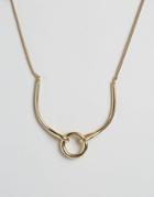Designb Golden Hoop Necklace - Gold