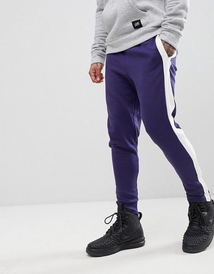 Sixth June Skinny Joggers In Black With Side Stripe - Black