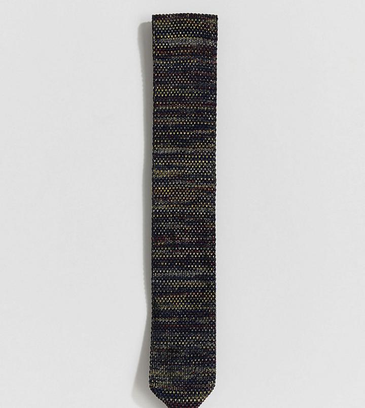 Heart & Dagger Knitted Tie In Multi - Red