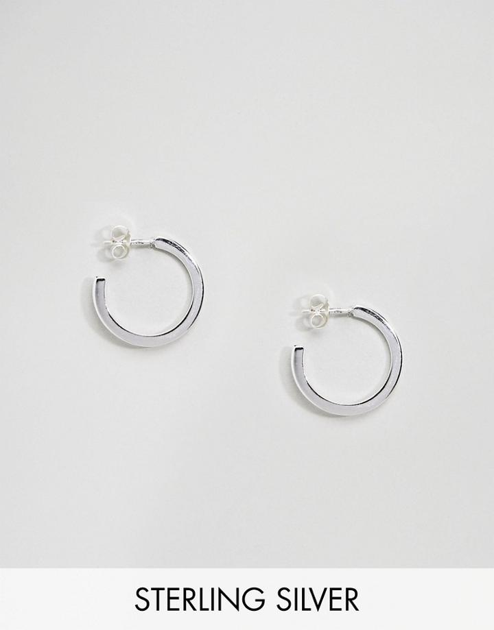 Weekday Sterling Silver Element Hoop Earrings - Silver