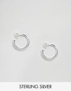 Weekday Sterling Silver Element Hoop Earrings - Silver