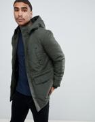 Only & Sons Parka With Fleece Lined Hood - Green