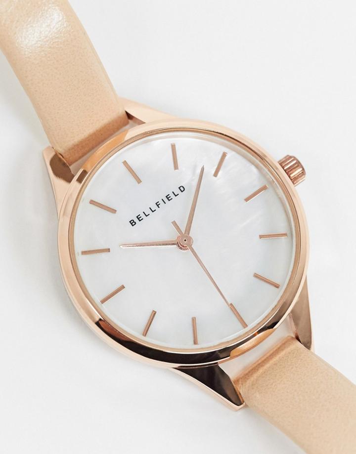 Bellfield Rose Gold Tone Watch-pink