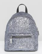 Faith Metallic Mini Backpack - Silver