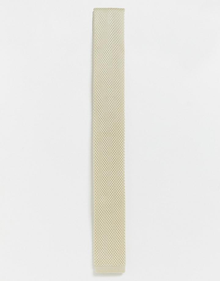 Gianni Feraud Knitted Tie-white