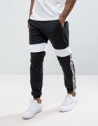 Hype Skinny Joggers In Black With Taping - Black