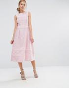 Warehouse A Line Midi Prom Dress - Pink