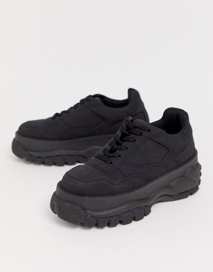 Asos Design Denmark Chunky Sneakers In Black