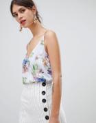 Oasis Cami Top In Floral Print - Multi