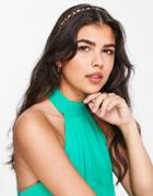Pieces Multicolor Gem Headband In Gold