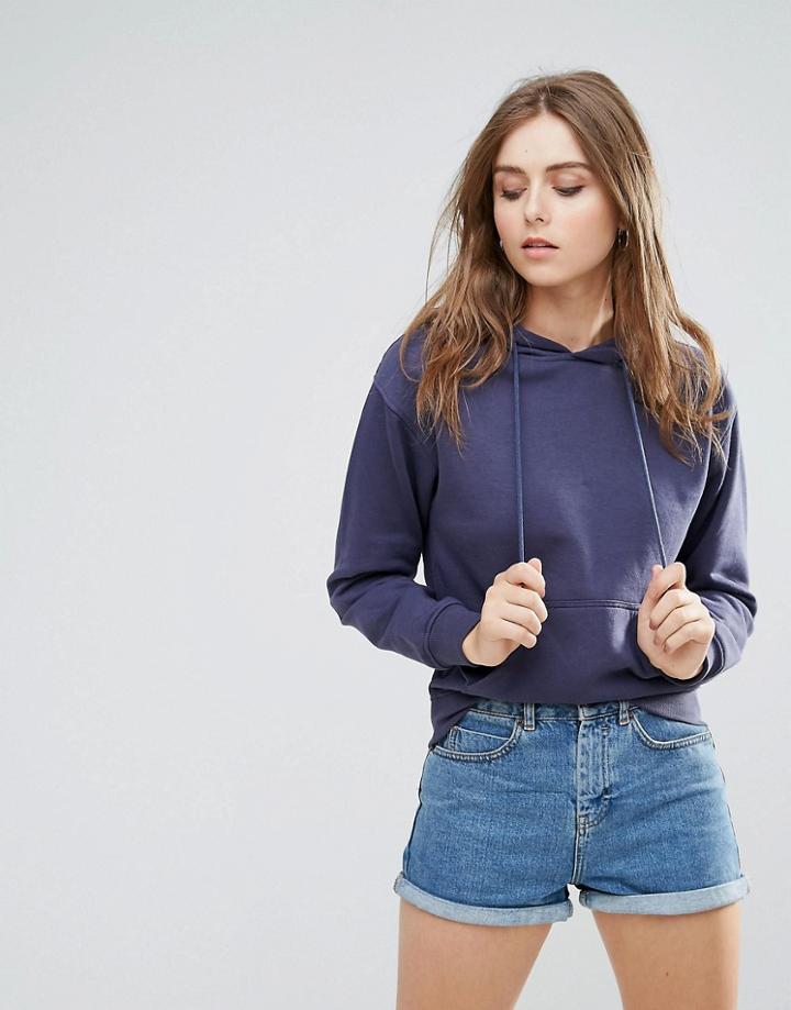 Brave Soul Hoodie With Pouch Pocket - Blue