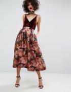 Asos Jacquard Prom Skirt In Metallic - Multi