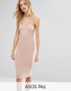 Asos Tall Midi Cami Body-conscious Dress - Pink