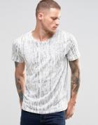 Only & Sons T-shirt Distressed Gray With O Neck - Gray