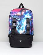Hype Backpack With Galaxy Print - Navy