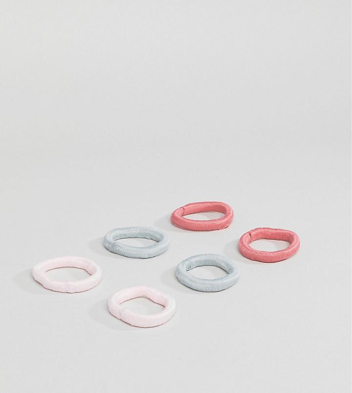Asos Pack Of 6 Thick Hair Ties - Multi