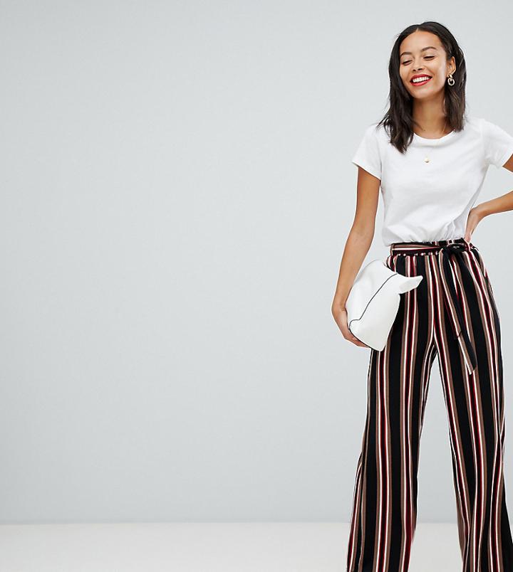 Parisian Tall Wide Leg Stripe Pants - Multi